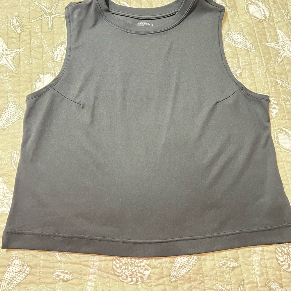 Black and White Jockey Sleeveless Tops - Picture 4 of 8
